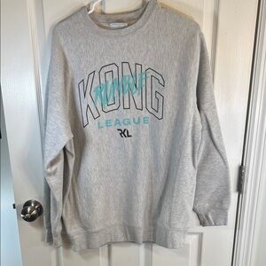 Kong League Light Gray Crewneck Sweater